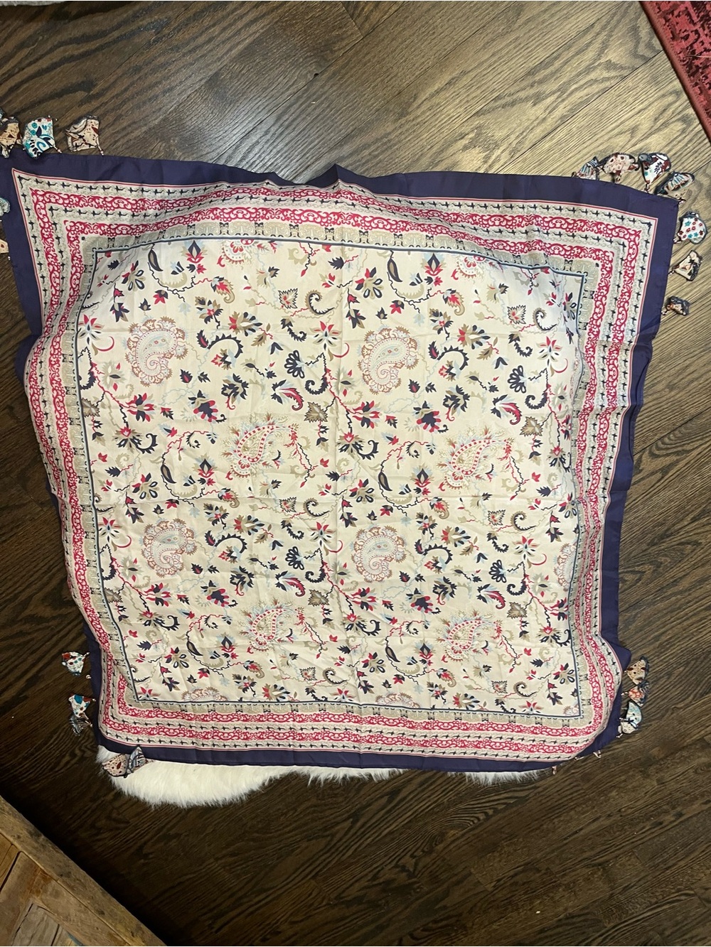 Vismaya 100% Silk Scarf 40x40”. NEW without tags.